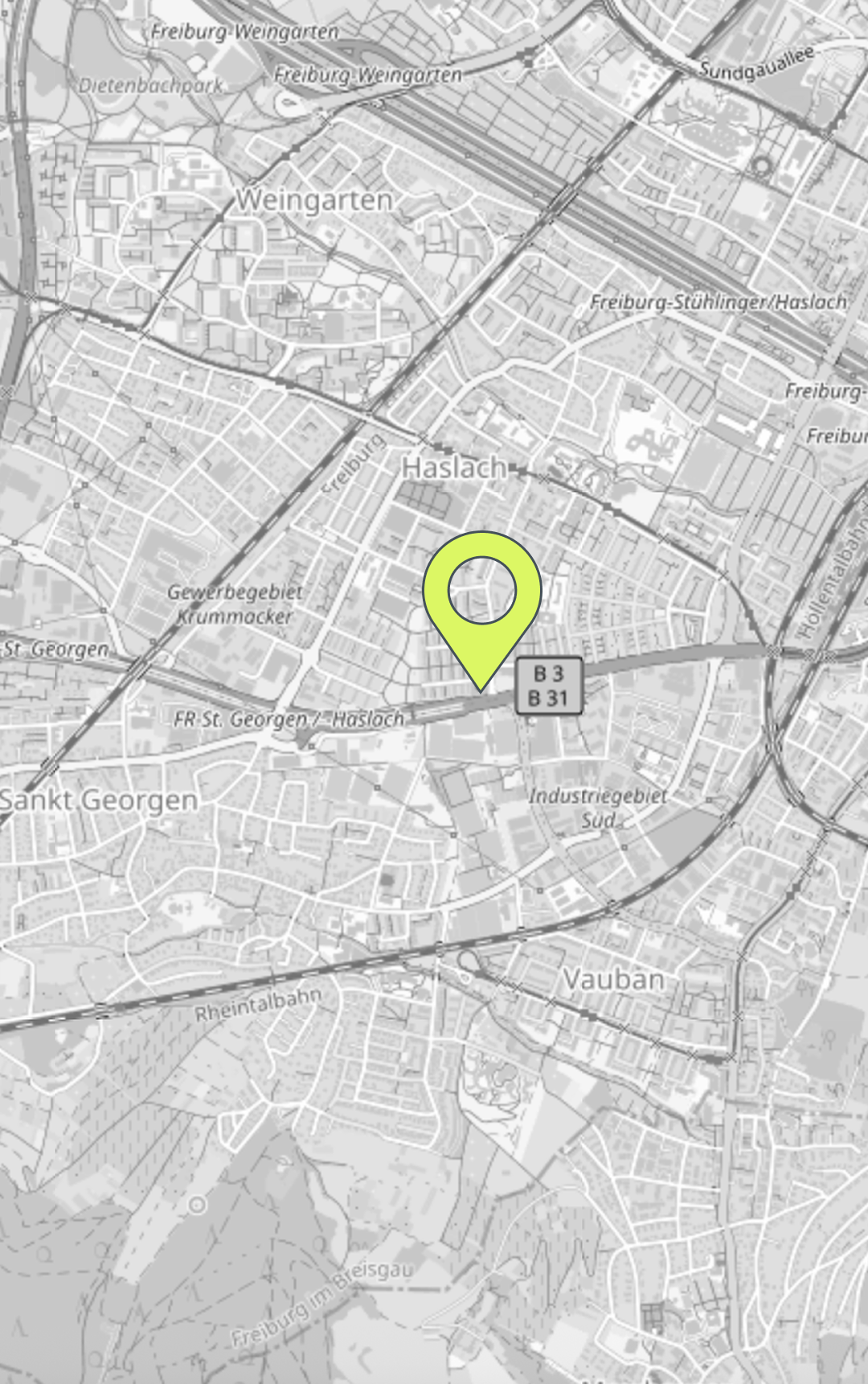 Karte Freiburg
