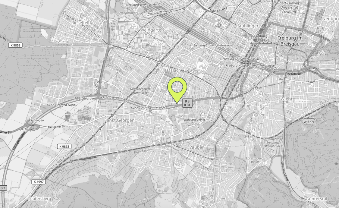 Karte Freiburg